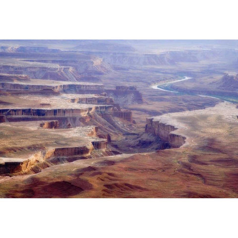 UT, Canyonlands NP Green River Overlook Black Modern Wood Framed Art Print by Paulson, Don