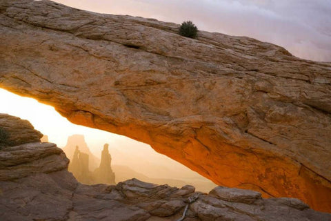 UT, Canyonlands NP Washer Woman through Mesa Arch Black Ornate Wood Framed Art Print with Double Matting by Paulson, Don