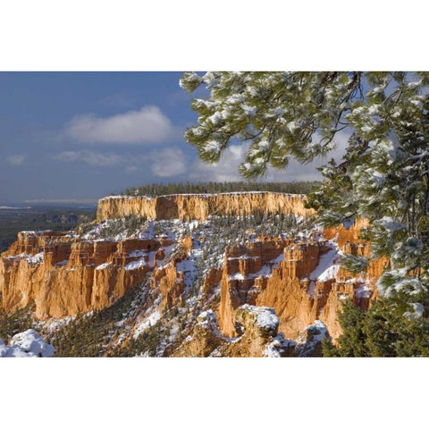 UT, Bryce Canyon Sunrise on canyon formations Black Modern Wood Framed Art Print with Double Matting by Paulson, Don