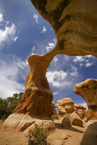 UT, Escalante Grand Staircase NM, Devils Garden White Modern Wood Framed Art Print with Double Matting by Paulson, Don