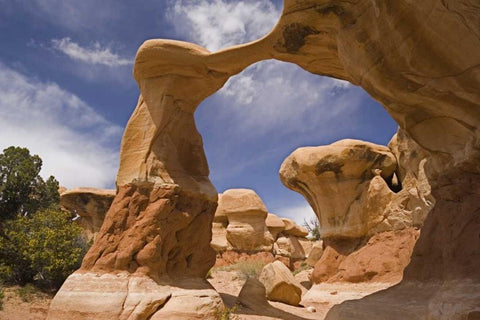 UT, Escalante Grand Staircase NM, Devils Garden White Modern Wood Framed Art Print with Double Matting by Paulson, Don
