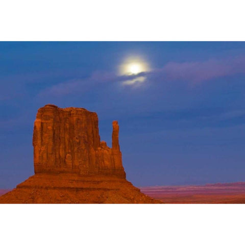 UT, Monument Valley Mittens formation at sunset Black Modern Wood Framed Art Print with Double Matting by Rotenberg, Nancy
