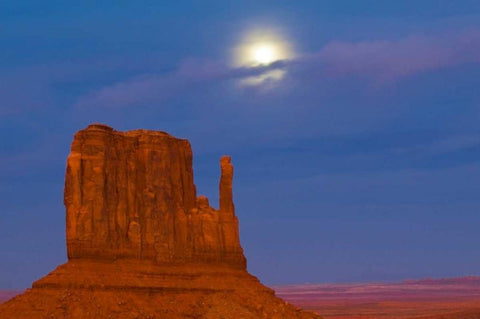 UT, Monument Valley Mittens formation at sunset Black Ornate Wood Framed Art Print with Double Matting by Rotenberg, Nancy