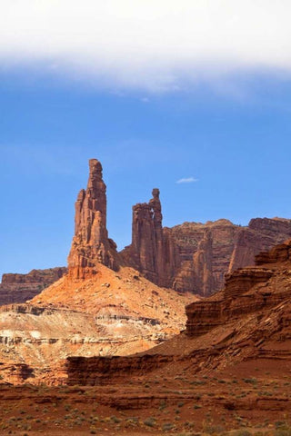 USA, Utah, Moab, Canyonlands NP, White Rim Trail Black Ornate Wood Framed Art Print with Double Matting by Lord, Fred
