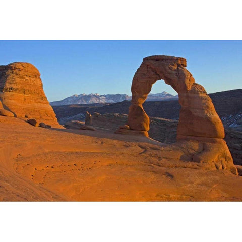 USA, Utah, Arches NP Delicate Arch at sunset Black Modern Wood Framed Art Print by Illg, Cathy and Gordon