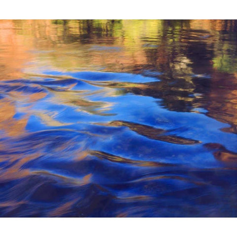 Utah, Zion NP Abstract view of the Virgin River Black Modern Wood Framed Art Print with Double Matting by Talbot Frank, Christopher