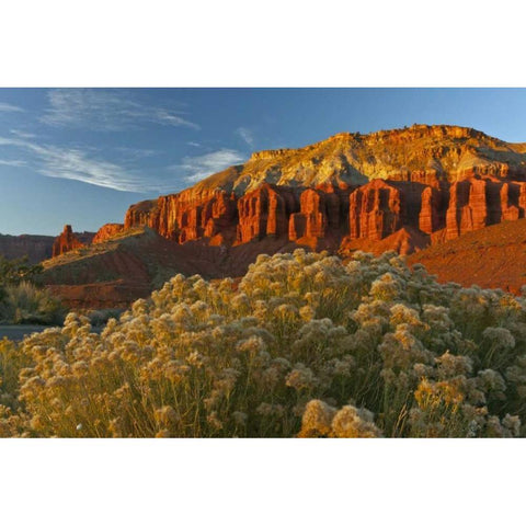 UT, Capitol Reef NP Sunset of Panorama Point Black Modern Wood Framed Art Print with Double Matting by Illg, Cathy and Gordon