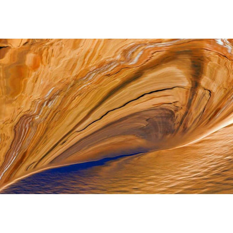 Utah, Glen Canyon Reflection in Lake Powell Gold Ornate Wood Framed Art Print with Double Matting by Paulson, Don