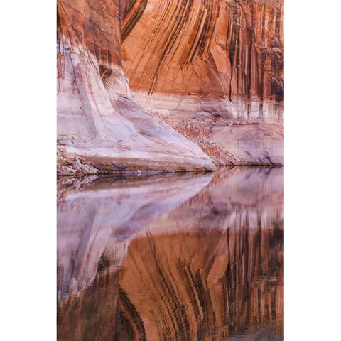 Utah, Glen Canyon Abstract reflection sandstone Black Modern Wood Framed Art Print by Paulson, Don