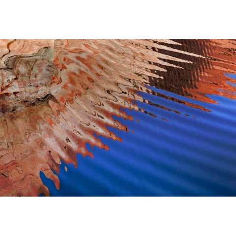 Utah, Glen Canyon Reflection in Lake Powell Black Modern Wood Framed Art Print by Paulson, Don