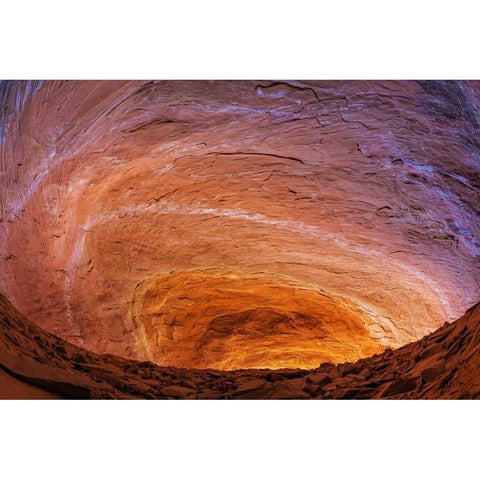 UT, Glen Canyon Sandstone of Fifty mile Canyon Black Modern Wood Framed Art Print by Paulson, Don
