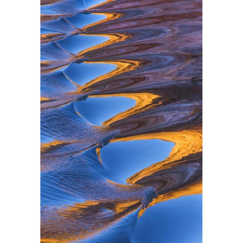 Utah, Glen Canyon Reflection in Lake Powell White Modern Wood Framed Art Print by Paulson, Don