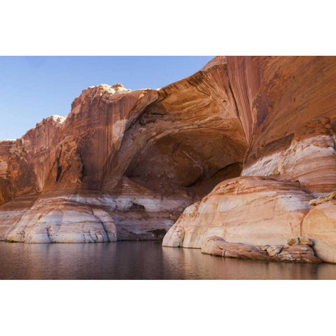 Utah, Glen Canyon Alcove in Fifty Mile Canyon Black Modern Wood Framed Art Print with Double Matting by Paulson, Don