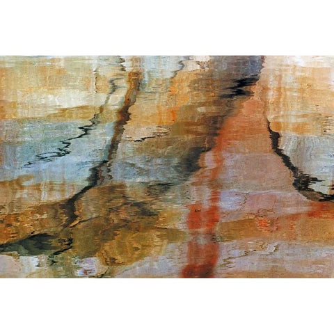 Utah, Glen Canyon NRA Reflection in Lake Powell Black Modern Wood Framed Art Print by Paulson, Don