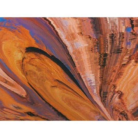 Utah, Glen Canyon Reflection in Lake Powell Black Modern Wood Framed Art Print by Paulson, Don