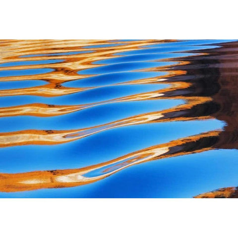 Utah, Glen Canyon Reflection in Lake Powell Black Modern Wood Framed Art Print by Paulson, Don