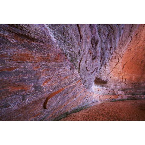 UT, Glen Canyon Sandstone of Fifty mile Canyon Black Modern Wood Framed Art Print by Paulson, Don