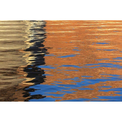 Utah, Glen Canyon Reflection in Lake Powell Black Modern Wood Framed Art Print by Paulson, Don