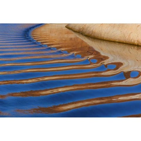 Utah, Glen Canyon Reflection in Lake Powell Black Modern Wood Framed Art Print by Paulson, Don