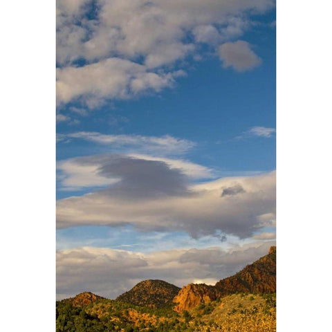 USA, Utah, Zion NP Late light on Kolob Canyon Gold Ornate Wood Framed Art Print with Double Matting by Rotenberg, Nancy