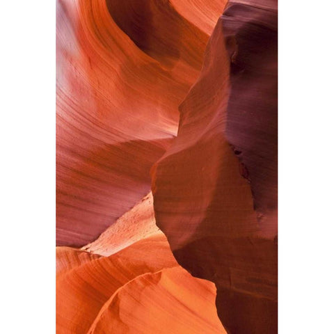 AZ, Sandstone formation in Antelope Canyon Black Modern Wood Framed Art Print with Double Matting by Rotenberg, Nancy