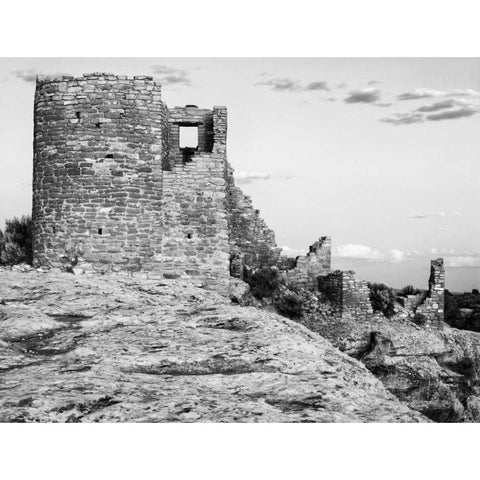 USA, Utah Ruins of Hovenweep National Monument Gold Ornate Wood Framed Art Print with Double Matting by Flaherty, Dennis