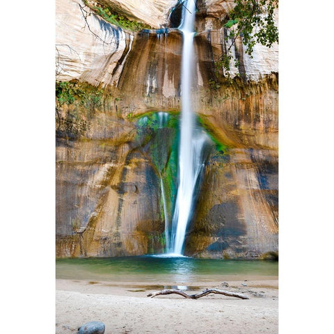 USA-Utah-Grand Staircase Escalante National Monument Lower Calf Creek Falls Black Modern Wood Framed Art Print by Davidson, Janell