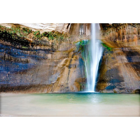 USA-Utah-Grand Staircase Escalante National Monument Lower Calf Creek Falls Black Modern Wood Framed Art Print by Davidson, Janell