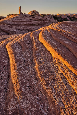 Rock Abstract-Moab-Utah White Modern Wood Framed Art Print with Double Matting by Ford, John