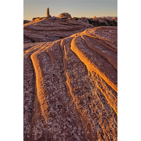 Rock Abstract-Moab-Utah Black Modern Wood Framed Art Print by Ford, John