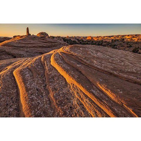 Rock Abstract-Moab-Utah White Modern Wood Framed Art Print by Ford, John