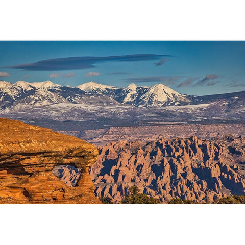 Fang Arch-Dead Horse Point-Canyonlands National Park-Utah Black Modern Wood Framed Art Print by Ford, John