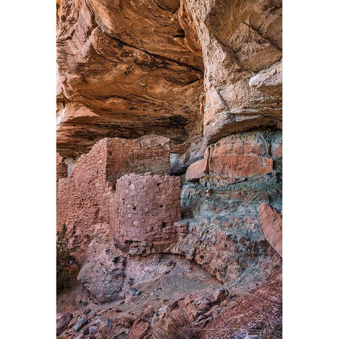 Little Westwater Ruin-Canyonlands National Park-Utah Black Modern Wood Framed Art Print by Ford, John