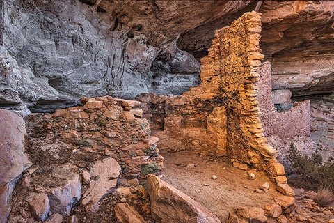 Little Westwater Ruin-Canyonlands National Park-Utah Black Ornate Wood Framed Art Print with Double Matting by Ford, John
