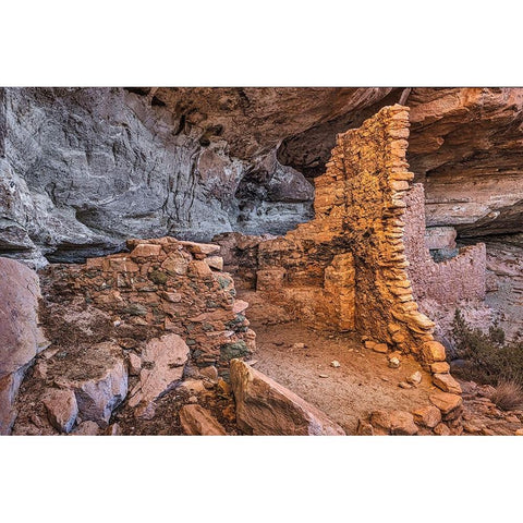 Little Westwater Ruin-Canyonlands National Park-Utah Black Modern Wood Framed Art Print by Ford, John