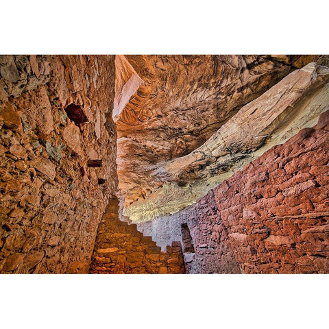 Little Westwater Ruin-Canyonlands National Park-Utah White Modern Wood Framed Art Print by Ford, John
