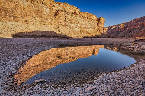 Pool-Colorado River-Moab-Utah White Modern Wood Framed Art Print with Double Matting by Ford, John