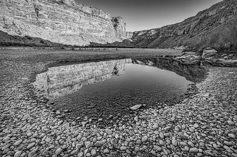 Pool-Colorado River-Moab-Utah White Modern Wood Framed Art Print with Double Matting by Ford, John