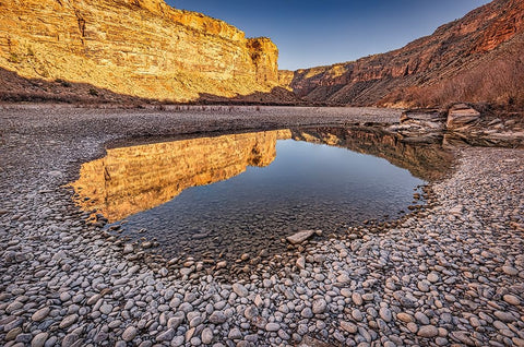 Pool-Colorado River-Moab-Utah Black Ornate Wood Framed Art Print with Double Matting by Ford, John