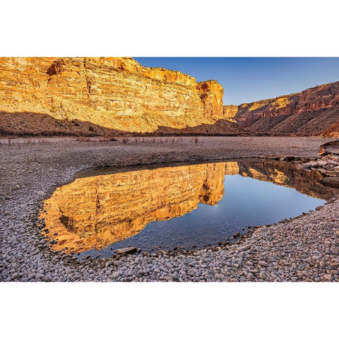 Pool-Colorado River-Moab-Utah Gold Ornate Wood Framed Art Print with Double Matting by Ford, John