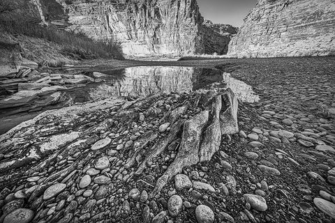 Pool-Colorado River-Moab-Utah White Modern Wood Framed Art Print with Double Matting by Ford, John