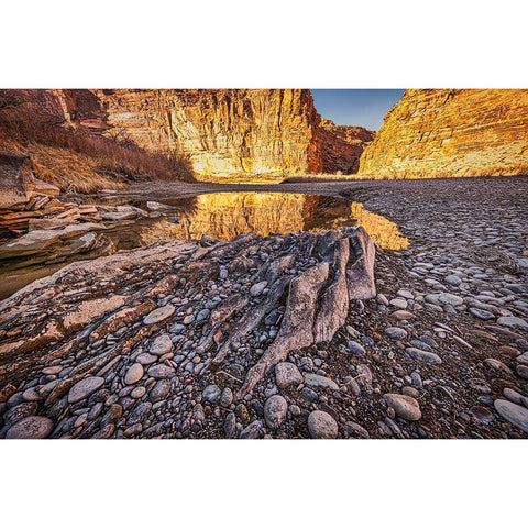 Pool-Colorado River-Moab-Utah Black Modern Wood Framed Art Print by Ford, John