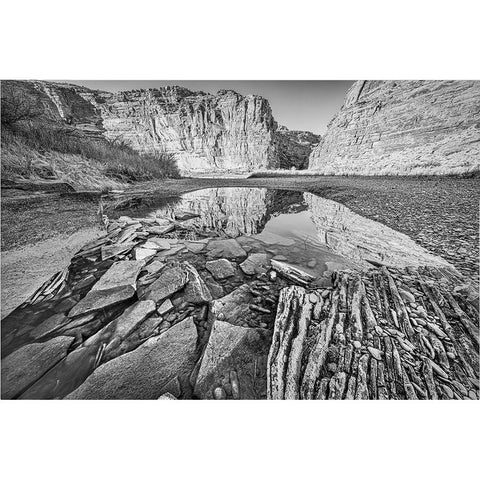 Pool-Colorado River-Moab-Utah Black Modern Wood Framed Art Print with Double Matting by Ford, John