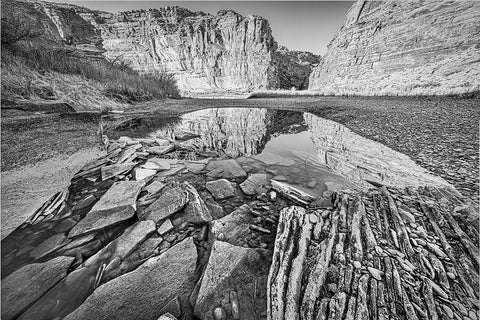 Pool-Colorado River-Moab-Utah Black Ornate Wood Framed Art Print with Double Matting by Ford, John