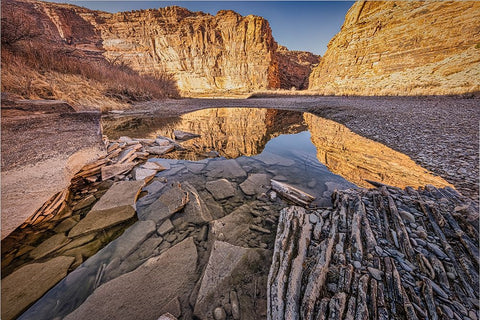 Pool-Colorado River-Moab-Utah Black Ornate Wood Framed Art Print with Double Matting by Ford, John