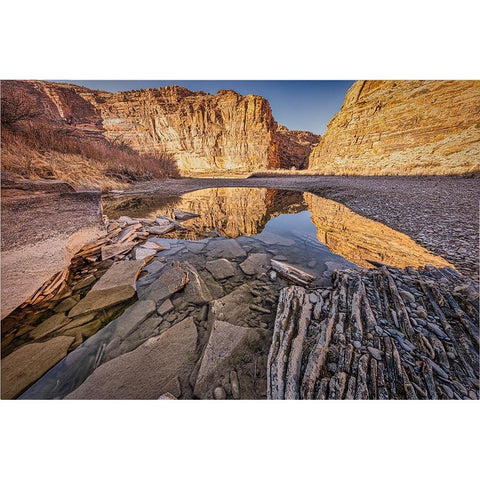 Pool-Colorado River-Moab-Utah Black Modern Wood Framed Art Print by Ford, John