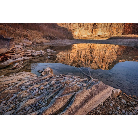 Pool-Colorado River-Moab-Utah Black Modern Wood Framed Art Print by Ford, John