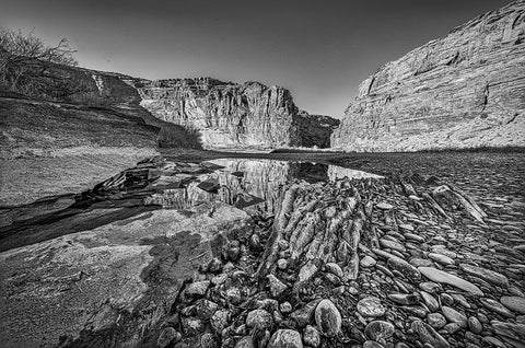 Pool-Colorado River-Moab-Utah Black Ornate Wood Framed Art Print with Double Matting by Ford, John