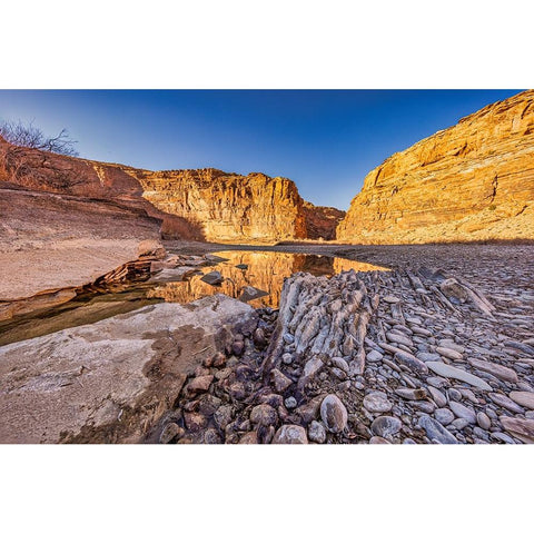 Pool-Colorado River-Moab-Utah White Modern Wood Framed Art Print by Ford, John