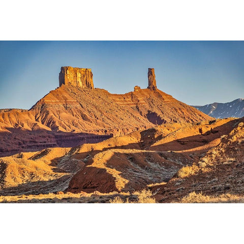 USA-Utah-Moab-Parriott Mesa Black Modern Wood Framed Art Print by Ford, John